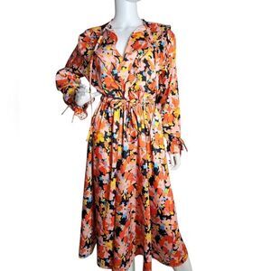 Plan C Multicolor Long Sleeve Dress